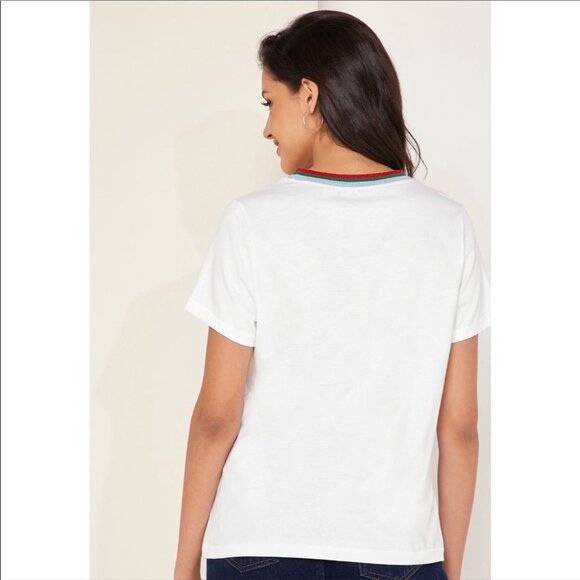 Ted Baker Kathlin Tutti Frutti Print Cotton T-shirt tropical Toucan bird print S - Picture 15 of 16